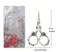 TEMU Tijeras de hojas de flor, tijeras pequeñas para margaritas, tijeras grabadas vintage, tijeras exquisitamente elaboradas, tijeras hechas a , tijeras de costura, tijeras de jardinería