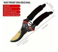 TEMU Tijeras de Podar de Jardín AIRAJ de Resistencia - Ultra-Afiladas, Duraderas y Manuales con Mango Negro Ergonómico Antideslizante para Cortar , Flores y Sin , Tijeras de Podar para Jardinería