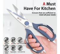 TEMU Tijeras - Tijeras de acero inoxidable, afiladas y duraderas, multifuncionales para uso diario, adecuadas para cocina, oficina, sastrería, tijeras de