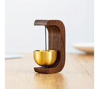 TEMU Timbre Magnético de Latón con Adhesivo, Carillón de Viento de Madera sin varillas para Decoración de Entrada sin Taladro