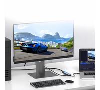 TEMU Tipo de de vídeo Tipo C a puerto USB dual que se puede utilizar con teléfono móvil, iPad, ordenador, HD en DP100W, puede vídeo y cargar simultáneamente, enviar adaptador USB.