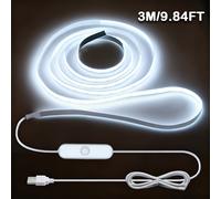 TEMU Tira de luz LED de 5V USB | No necesita baterías, ideal para el hogar, TV, espejo, decoración de habitaciones, retroiluminación de TV, iluminación y duradera, adecuada para celebraciones de