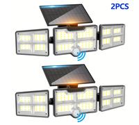 TEMU Tira de Luz Solar con Sensor de Movimiento, 122 LEDs, para Exteriores, 3 , IP65, Encendido Automático, Halloween, Navidad, Iluminación para Pasillos