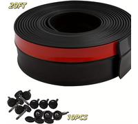 TEMU Tira de para Puerta de Garaje a Prueba de de Fácil Instalación - 6m/10m, Goma Duradera para la Parte y con Clavos Incluidos, de Energía y Reducción de Ruido