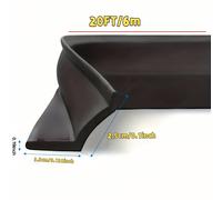 TEMU Tira de para puerta de garaje de 20 pies, sellos superiores y , reemplazo de burlete de goma para puerta de garaje - Pieza, tira de inferior impermeable para puerta de garaje con clavos,