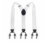 TEMU Tirantes elásticos ajustables con espalda en Y para hombre con 6 clips metálicos resistentes