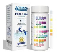 TEMU Tiras de Prueba 7 en 1 para Piscina y Spa - Kit de Prueba de 125 Tiras para pH, Cloro Total, Alcalinidad Total, , Cloro , , Ácido Cianúrico