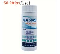 TEMU Tiras de prueba para agua de piscinas y spas - Evaluación de pH, cloro, , alcalinidad total, ácido cianúrico y total para piscinas elevadas, jacuzzis y spas