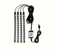 TEMU Tiras LED Interiores para Coche con Control de App Inteligente, Sincronización de para Iluminación de Suelo , Kit de 12V Adecuado para Coches, Camionetas y SUVs (Un Set), Sin Batería