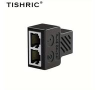 TEMU TISHRIC Adaptador divisor Ethernet, 1 a 2 conector de cable de red RJ45, Sin cargos, Transferencia de de velocidad, sin necesidad de batería para transferencia de