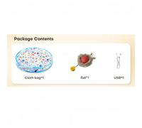 TEMU TMISO Juguete Interactivo para Gatos y Perros - Rollo Rápido en Bolsa, Juego de Ratón Activado por Movimiento, Dos de Juego, Recargable para Más de Juego, Ideal para Perros Pequeños y Gatos