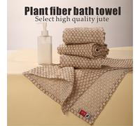 TEMU Toalla de Baño de Natural para Hombres y Mujeres, Uso Doméstico, Exfoliante para Espalda y Cuerpo, ¡Exfoliación Rápida y Espumante!