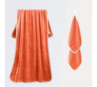 TEMU Toalla de Baño Extra Grande y 34"x70" - 1 Toalla Grande + 2 Paños Faciales Pequeños - Multiusos como Chal o Manta para Hombres y Mujeres, Colores Variados