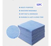 TEMU Toallas de limpieza reutilizables , toallitas húmedas, paños de limpieza , paños de cocina, toallitas de limpieza convenientes, paquete de 50, azul