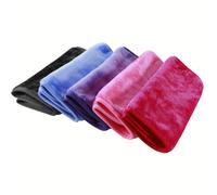 TEMU Toallas Reutilizables para Desmaquillar de 5 Piezas, Paños de Microfibra Suaves con Asa para Colgar, Suaves con la Piel, Lavables a Máquina, Colores Aleatorios, Toallas para de Cara