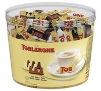 TEMU Toblerone Surtido de Mini Chocolate Suizo Mix de Sabores: Chocolate con Leche, Chocolate Blanco y Chocolate Negro con Nougat de Miel y Almendras, Pack 904g