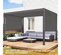 TEMU Toldo de pérgola retráctil para exterior, 1 pieza - Bloqueo UV, fácil instalación - para mejorar exterior