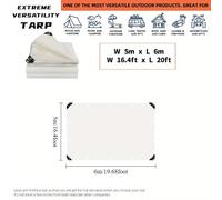 TEMU Toldo impermeable de resistencia con ojales metálicos - Gran, flexible y duradero para protección al , camping, patios, muebles, barcos y autocaravanas - Diseño antidesgarro, multi-tamaño,