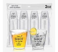 TEMU ¡Toma un Shot ¡Nos Casamos! - 50 Vasos de Plástico para Shots de Boda, 50 ml, Recuerdos de Boda para Invitados, Recuerdos para de , Vasos de Licores para Damas de Honor, Decoración de Nudo