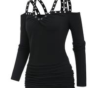 TEMU Top de Larga con Correa de y Refuerzo en la Cintura para un Desarrollo Dirigido