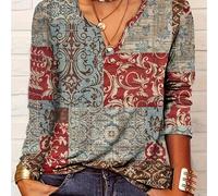 TEMU Top de larga para mujer con estampado digital de moda