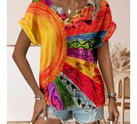TEMU Top de Patchwork Estampado Digital -Verano 2025