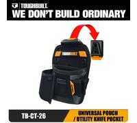 TEMU TOUGHBUILT TB-CT-26 Bolsa de Herramientas de Resistencia con , Bolsa de Cinturón de Utilidad de 8 Bolsillos para Profesionales - Compartimentos para Cuchillos y Medidas