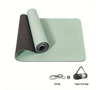 TEMU TPE para esterilla de yoga con superficie texturizada antideslizante, diseño, con una correa; esterilla gruesa para ejercicio, ideal para yoga, pilates