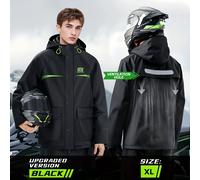 TEMU Traje de moto impermeable para hombre - , duradero y resistente al , con botones a presión y cremalleras, con bolsillos de PVC , ideal para ciclismo, trabajo al a largo plazo y senderismo