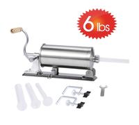 TEMU transfronterizo, 1 juego de 6 libras, máquina manual horizonta de acero inoxidable para embutidos caseros de 3 litros, conveniente y rápida