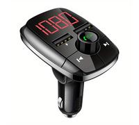TEMU Transmisor FM, cargador de coche inalámbrico 5.0 dual USB, inalámbrico de coche, adaptador de coche inalámbrico con , USB, sin batería.