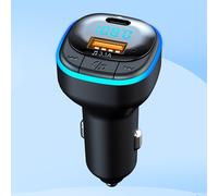 TEMU Transmisor FM para Coche Adaptador sin varillas con Micrófono de y Audio Reproductor MP3 Automático Cargador Rápido USB 3.1A Accesorios para Coche