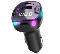 TEMU Transmisor FM para coche, cargador inalámbrico para coche con USB-C 5.3, U, de coche RGB con , admite , sin batería.