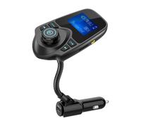 TEMU Transmisor FM sin varillas para coche, adaptador de radio, kit para coche con pantalla de 1.44 pulgadas, compatible con tarjeta TF/SD y cargador de coche USB para los smartphones