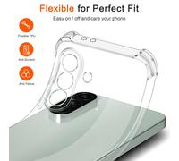 TEMU Transparente de Antigolpes Compatible con for Samsung Galaxy A56 5G 6.7 Pulgadas A566, Cubierta Trasera Flexible y de TPU