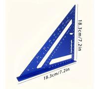 TEMU Transportador de 7 pulgadas con ángulos de 90° y 45°, duradero y resistente a los arañazos - Adecuado para carpintería, y mediciones científicas (, Azul, Verde, Negro, , Naranja-)