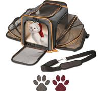 TEMU Transportín Para Perros Y Gatos Por Aerolínea, Transportador Para Gatos Expandible De 4 Lados, Lados Expandibles Para Bolsa Transportadora Para Gatos, Bolsas Para Perros Para Viajar