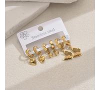 TEMU Tres de Aretes Largos: Aretes Largos de , Aretes de , Diseños Clásicos Elegantes, Hechos de Acero Inoxidable, Adecuados para Uso Diario.