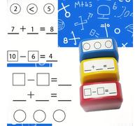 TEMU Tres sellos de operaciones matemáticas para y . problemas al para mejorar las habilidades de aprendizaje. Ideal para práctica de y enseñanza en oficinas. Material ABS colorido y duradero