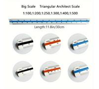 TEMU triangular arquitectónica Doloha, regla de precisión profesional para dibujo y , para , ingeniería métrica, delineante, de ingeniería