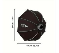 TEMU TRIOPO K3 Softbox Octogonal de 90 cm de Configuración Rápida con Montura Bowens para Iluminación LED de Video de Estudio Godox Aputure Sokani