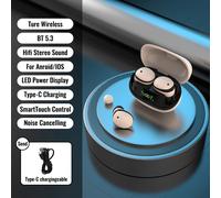 TEMU True Wireless Auriculares Fantasma Mini Ultra Pequeños Inalámbricos Sin para Dormir con Orejas Pequeñas: de la con Cancelación de Ruido y Larga para Deportes y Viajes