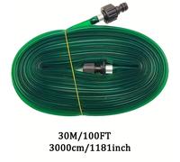 TEMU Tubería de riego de rendimiento de 30 metros - de goteo flexible y de PVC para césped, camas de flores y jardines - Adecuado para , con conector de EE. UU./UE, de riego para jardines