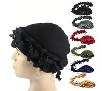TEMU Turbante para hombre, Durag giro y borlas