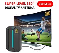 TEMU TV Super Nivel 360° 2026, Alcance de 300 , , con Amplificador de , Compatible con HDTV 4K 1080P, TV Digital de , Potenciador de , HDTV HD, Antena de VHF UHF para TV en Casa, TV en Auto, RV,