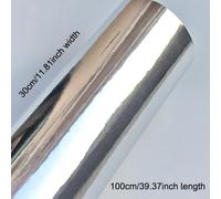 TEMU Última película de cromado espejo color plata