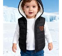 TEMU Un abrigo de felpa sin con un de oso para otoño e invierno, adecuado para bebés niños y niñas, para uso casual y actividades al aire libre