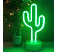 TEMU Un Adorno con un y Luces Neón de Cactus, USB o Baterías, Ideal para Decoración de Restaurantes Modernos, para una Nueva Casa