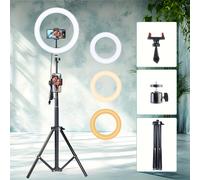 TEMU Un anillo de luz para selfies de 12 pulgadas USB, con un de 63 pulgadas para uso en , colocación de cámara adecuado para grabación de video, fotografía, reuniones, sociales y transmisiones