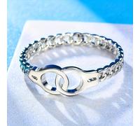 TEMU Un anillo único plateado con forma de , entrelazado en un diseño retorcido, un anillo elegante y personalizado para mujeres